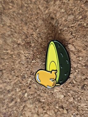Avocado GUDETAMA Enamel Pin - Green & Yellow